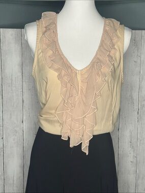 GAP Peach Ruffled V-Neck Sleeveless Camisole